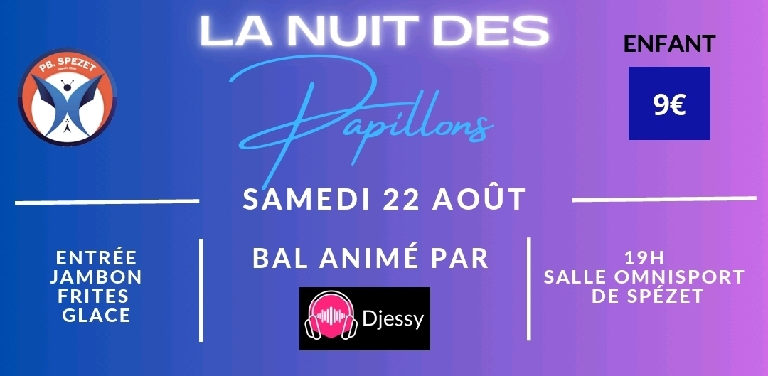REPAS ENFANT LA NUIT DE PAPILLONS